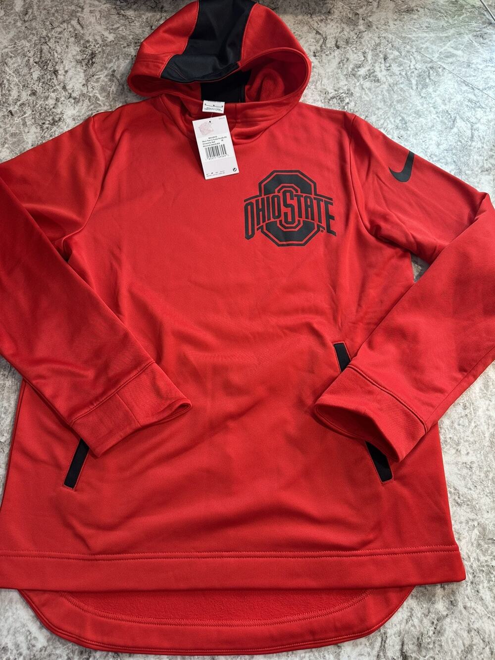 NWT Men’s Nike Ohio State Buckeyes 2-Hit Scuba Hoodie Medium Red Therma Fit
